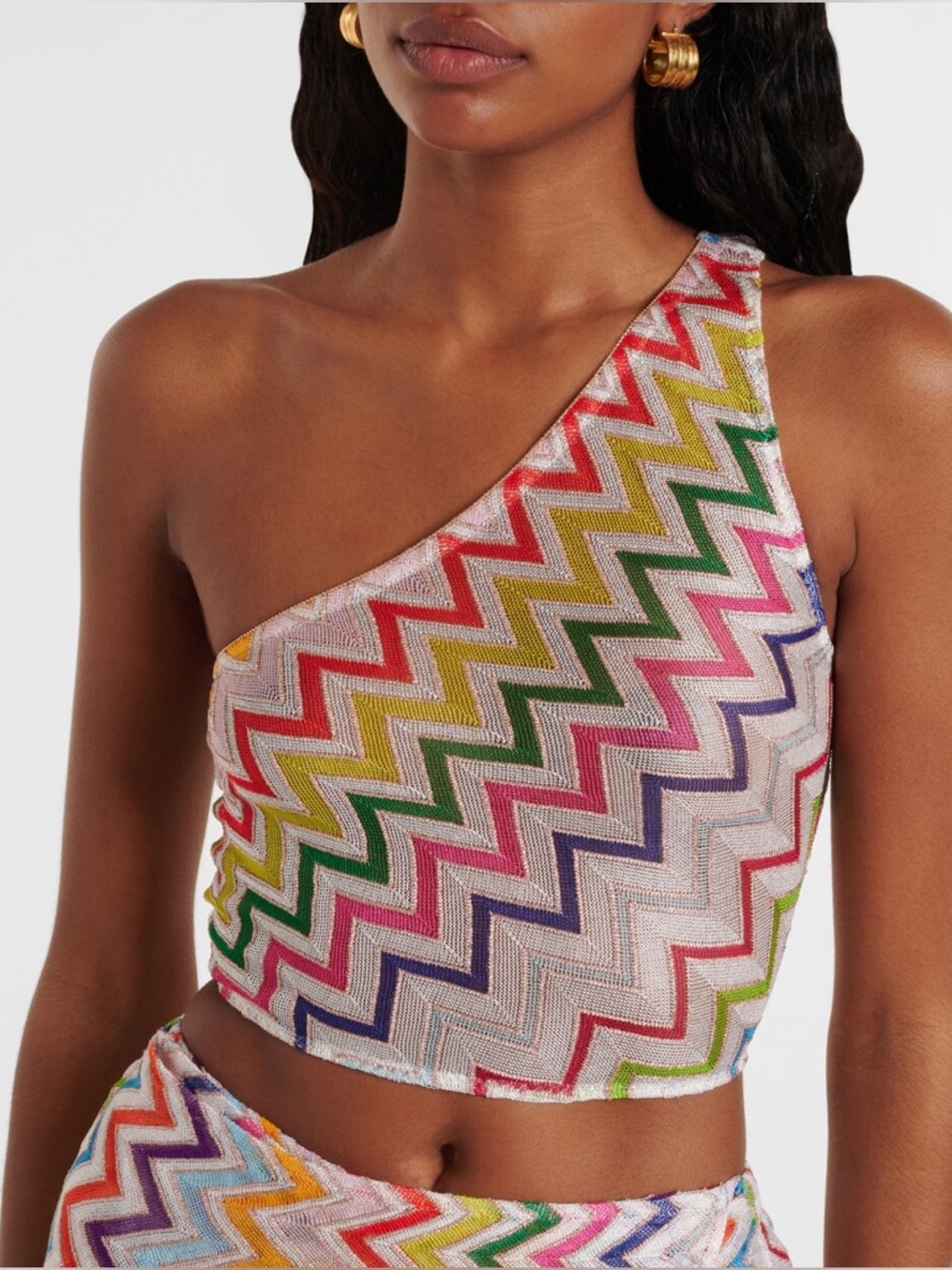 Missoni zig zag one shoulder top